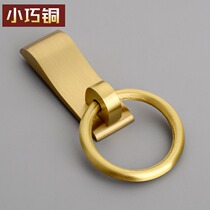 Brass cabinet door handle pure copper kitchen door New Chinese light luxury Nordic cabinet modern simple drawer handle Gold