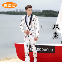 Exhibition 2022 new movie studio photo mens suit Western suit themed brigade pat suit to write really stylish dressing gown