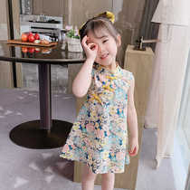 Childrens clothing 2021 summer dress new girl dress Princess pleated skirt Princess childrens baby girl Summer foreign atmosphere tide