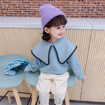 Girls sweater autumn 2021 new foreign style Korean version of the spring and autumn childrens clothing female baby childrens long-sleeved top tide