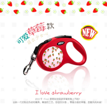 Small B cub German Folleich Flexi telescopic traction rope traction with strawberry-style Martians with the same dog rope