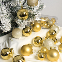 Christmas ball Bright ball pendant Christmas tree decorations Matte electroplated ceiling large color ball arrangement 4 6 8 cm