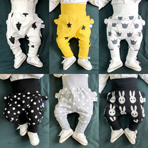 Baby big pp pants boys 1 year old 3 girls Baby 0 months 2 spring and autumn clothes outside wear butts autumn and winter clothes trousers