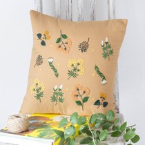 Embroidery handmade self-embroidered pillow European fabric pillow diy own embroidery material bag beginner beginner