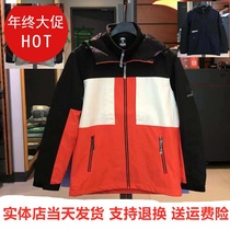 Anta 2020 winter new mens fleece warm hooded jacket woven two-piece windbreaker 15946673