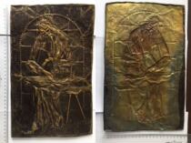 Handmade bronze leather paintings of the Soviet period -1