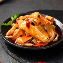 Five lonely spicy cold hot pot bean skin spicy slices Thousands of tofu skin spicy strips snacks open bag ready-to-eat 160g