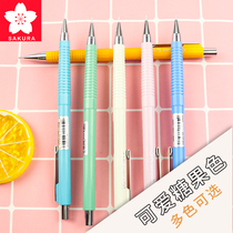 Japan Sakura Black mechanical pencil Automatic pen Hand drawn design Sketch drawing drawing special activity pencil 0 3 0 5 0 7 0 9mm Student exam writing is not easy to break the lead core