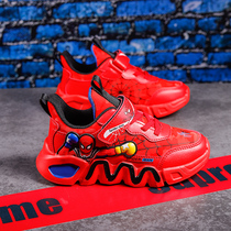 Nike Children Shoes Joint Boys Shoes Autumn Style Spider-Man 2022 New Leather Face Basket Sneakers Waterproof Kids Sneakers