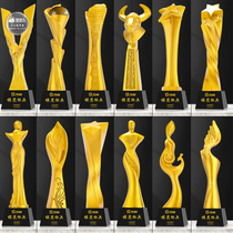 Trophy custom creative resin awards crystal trophy custom five-pointed star football metal wood Trophy