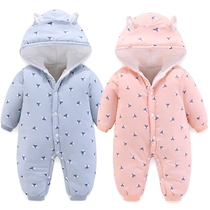 Baby jumpsuit newborns go out to hold clothes Autumn and winter cotton clothes Hayi Men and women baby winter cotton clothes climbing clothes