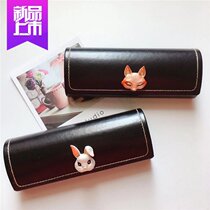 Net red style retro literary fashion frame myopia glasses box ins rabbit fox creative storage box men and women new
