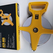 Deli fiber ruler DL98100 tape ruler 100 meters hand roll ruler Posture ruler Tape measure class