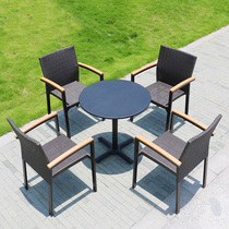 Outdoor table and chair coffee outdoor rattan chair rattan balcony table and chair set of three leisure chair courtyard garden