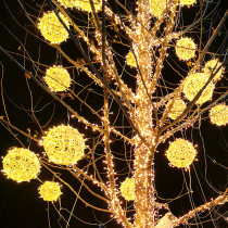 led waterproof tree hanging rattan ball light lantern star Courtyard decoration outdoor lighting project waterproof landscape light ball