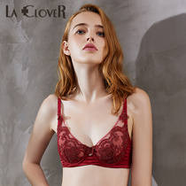 (Modern Red Rhyme) LACLOVER Langkavin Pink Ariel Series Red Embroidery Bra LC11LQ1