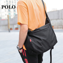 POLO shoulder bag mens large capacity 2021 new summer mens shoulder bag trend mens sports slash backpack bag
