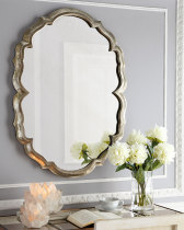 European style retro old shaped hotel mirror Home decoration mirror Bathroom dressing mirror Beauty makeup mirror can be customized