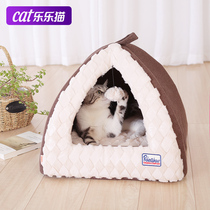  Cats nest Semi-enclosed yurt Deep sleep Four seasons universal cat house Villa cat bed Cat house small tent