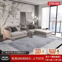 Carpet living room coffee table blanket modern light luxury high-end handmade gray New Zealand wool blanket home bedroom bedside blanket