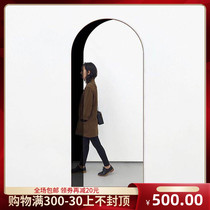 Italian full-length mirror Cloakroom fitting mirror ins Light luxury full-length mirror Floor-to-ceiling mirror Clothing store wall mirror customization