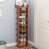 Dormitory portable home European economy corner fish shoe rack mobile solid wood multi-layer wooden wooden frame