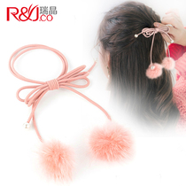 Head rope female Korean simple hair rope temperament ponytail hair ball Hairband cute girl Net red tie hair rubber band
