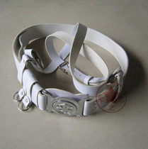 New security outer belt white artificial leather outer belt armored belt art troupe band etiquette belt