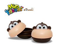 MioTTica Wonderful Delivery Nanosilver Health Safety Antibacterial Cartoon Brown Monkey Contact Lens Double box companion box