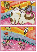 DMC cross stitch card * Cat (XKT0650)