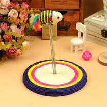 Pet cat toy Color sisal dribble spring Mouse cat scratching post Cat scratching board Tease cat Mouse cat jump platform