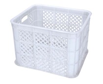 New thickened white plastic turnover basket Logistics basket Egg basket Transport basket storage frame fruit basket