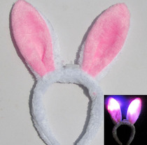 Kids Toy Headwear Glowing Bunny Ears Hairpin Easter Halloween Bunny Headband Bar Bunny Girl