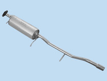 Double layer thickened Dongfeng Xiaokang 474 rear section full stainless steel car silencer) exhaust pipe