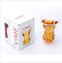 vime beauty Cup heat-resistant beauty double-layer Cup High Borosilicate fierce male double-layer Cup creative personality glass
