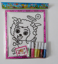 Children's Gold Powder Painting Flash Painting Cartoon DIY Handmade Baby Graffiti with Border Color Painting