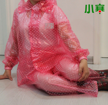 Xiaohan new travel raincoat raincoat suit Korean fashion women transparent electric car split raincoat