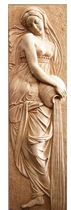 Special offer artificial sandstone Beijing art figure relief background decoration wall bathing beauty girl hotel KTV decoration