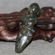 Ancient Jade Old Jade Old Agate Collection of Liaojin Period Water Grass Manau Waiver Female Pendant Pendant Bag old to the generation