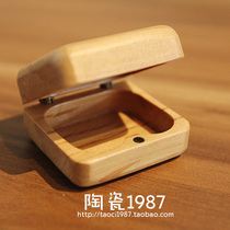 zakka mini wooden box Handmade crafts Wood color ring box Earrings box trinkets box small gifts