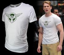 Captain America T-shirt clothes same as S.H. I .E.L.D. Eagle logo SSR Lycra slim fitness short sleeves
