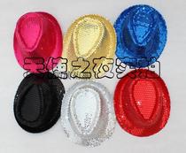 Korean version of sequeted Hat Jazz hat stage magic performance hat catwalk photography adult childrens bowler hat