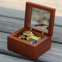 Lettering wooden small wooden box Music Box Music Box Music Box Sky City creative Valentines Day birthday gift girl romance
