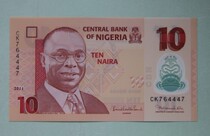 Nigeria 10 naira plastic banknotes foreign banknotes foreign currency coins African banknotes commemorative coins