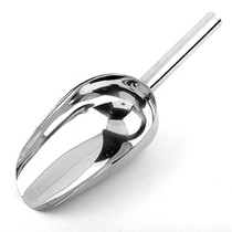 Stainless steel ice shovel thickened food shovel Ice shovel Flour shovel Medium high-grade No 3 steel ice shovel Milk tea shop