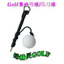 Golf greens practice ball rope ball
