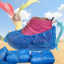 Taojie Demo disposable shoe cover 300 shoe cover thickened non-slip foot cover Waterproof and dustproof plastic one-time shoe cover