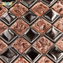 (Linus Mosaic)Electroplated mosaic Rose gold stainless steel building materials tile TV background wall