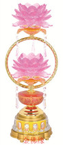 Second product LED crystal pink lotus lamp turning Buddha supply lamp for Hall lamp Changming lamp Guanyin lamp Buddha headlight