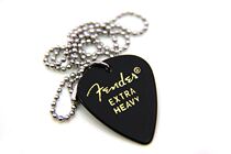 Fender Guitar Plsheet Necklace Hand-crafted-Highlights Musicians personality-Gift-Black